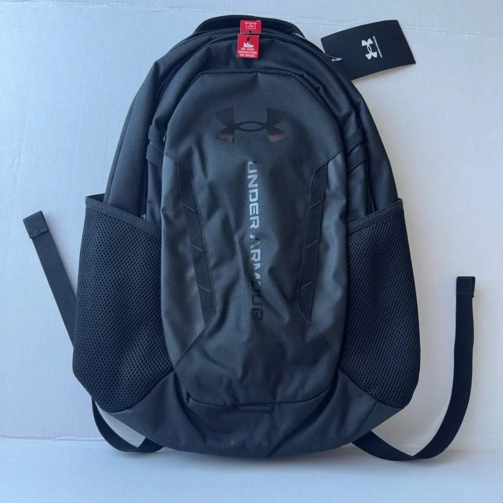 Under Armour Hustle 6.0 Storm Backpack Water-Resistant | Laptop Sleeve Black